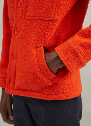 Men's Orange Blanket Overshirt | Casentino Wool Shacket & Percival Menswear