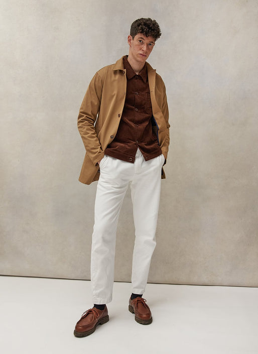 Vincent Button | Espresso Cotton Suede & Percival Menswear