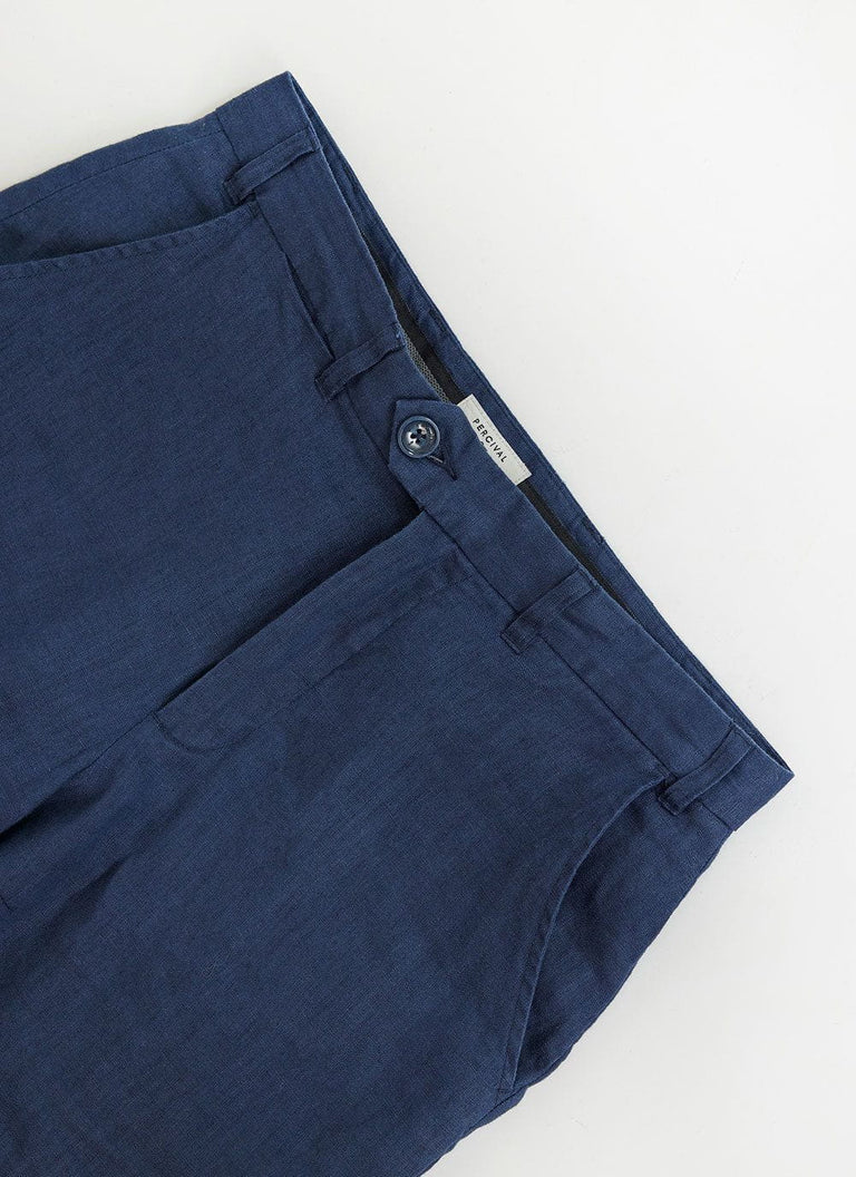 Men's Linen Smart Tailored Suit Trousers | Navy & Percival Menswear