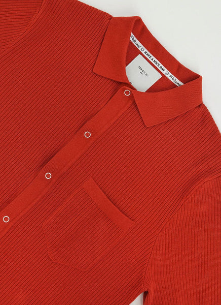 Men's Pablo Cuban Collar Short Sleeve Knitted Shirt | Red & Percival ...