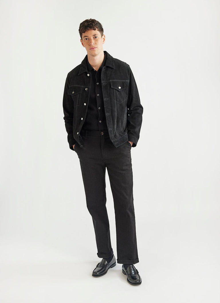Men's Pablo Cuban Collar Short Sleeve Knitted Shirt | Black & Percival ...