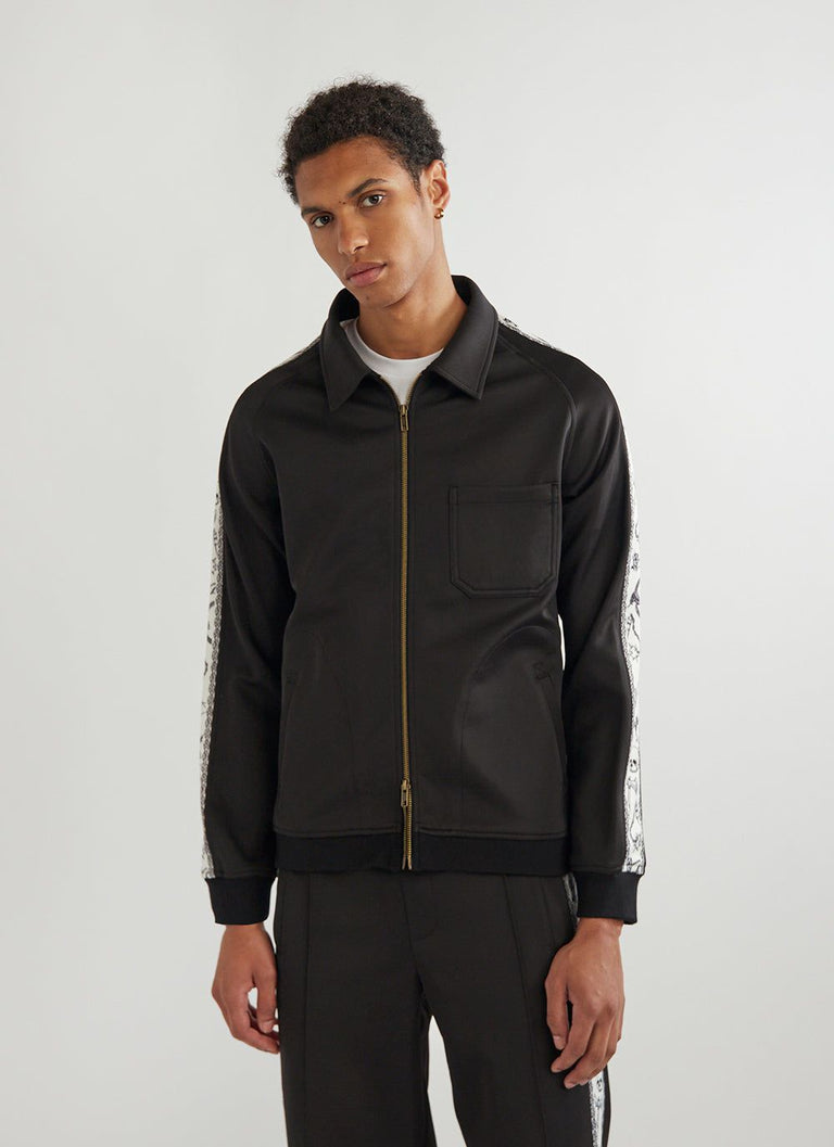 Men's Track Zip Jacket | The Great Frog & Percival | Black & Percival ...