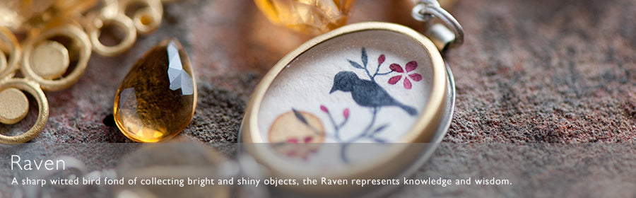 Raven Hand Painted Jewelry 