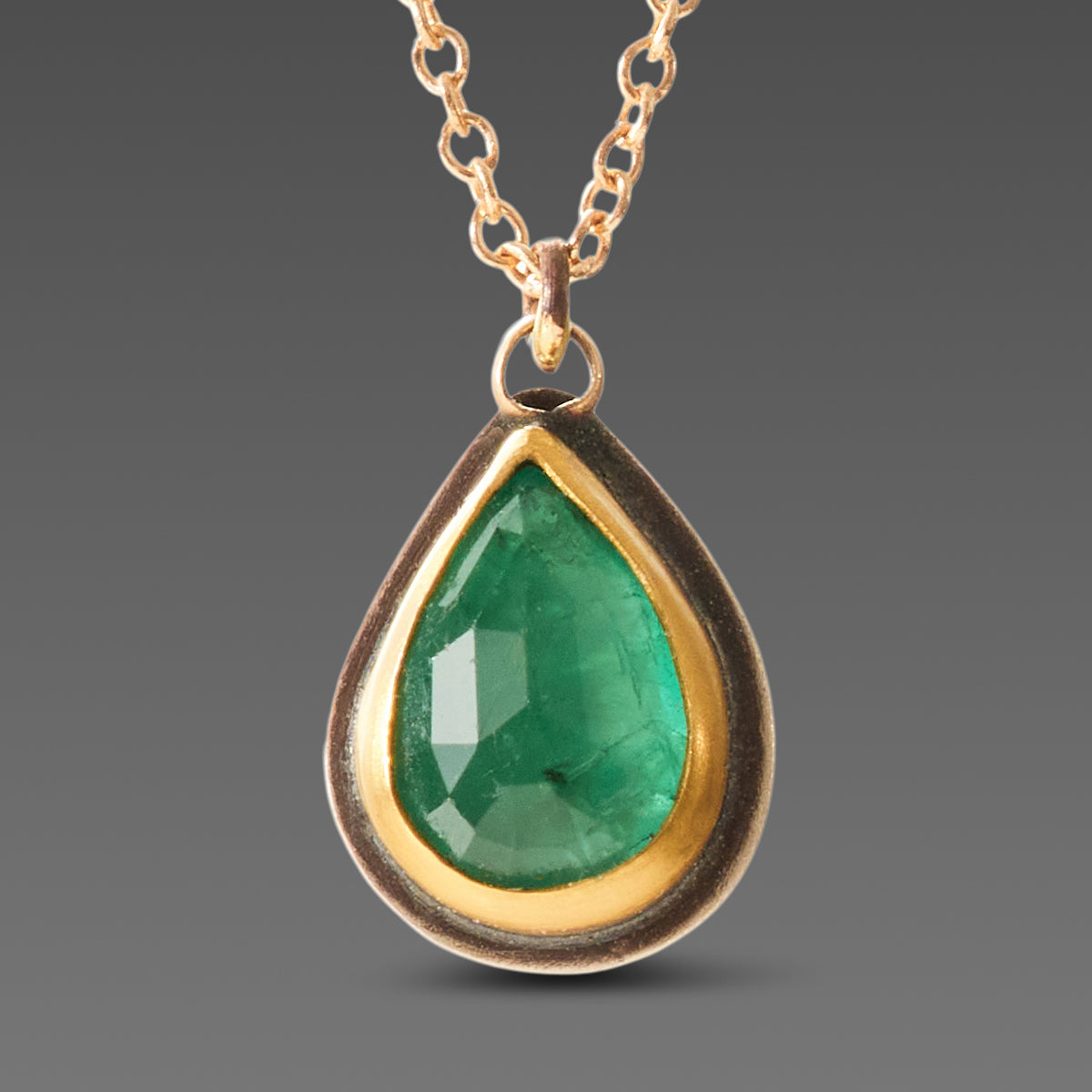 Teardrop Emerald Necklace