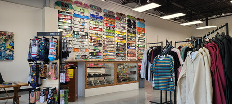 Rumor Skateboards and Snowboards Edmonton Skateboard Deck Wall 