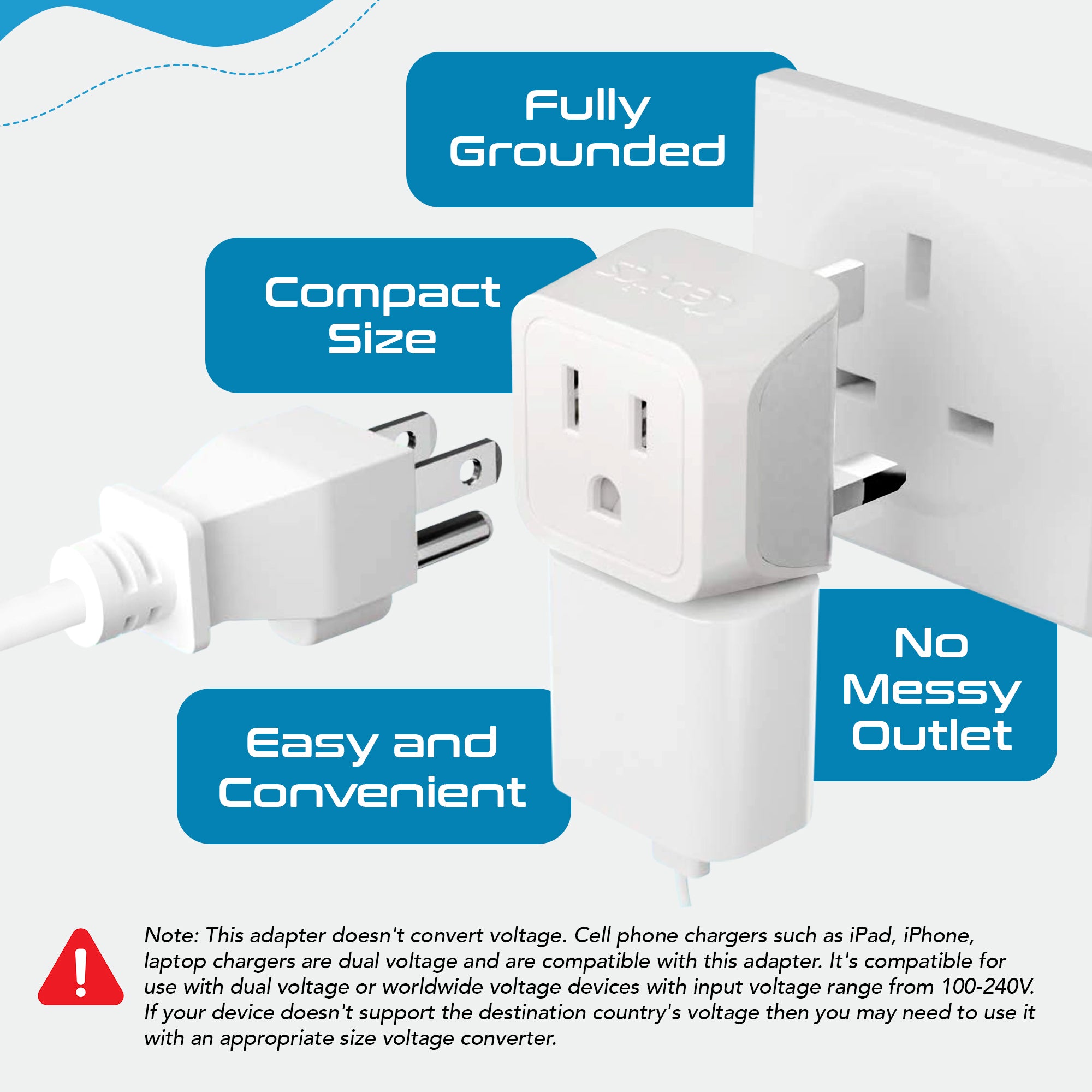 UK Travel Plug Adapter with 2 Outlet 3 USB Charger,for London British ,Type  G