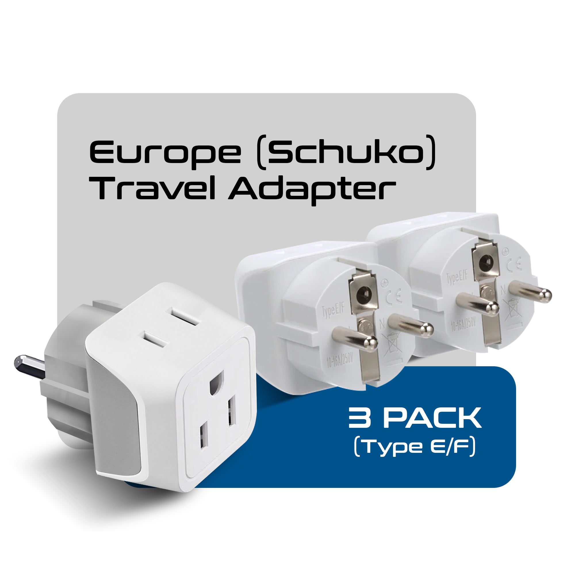 Europe LPG Travel Adapter Set - UK to rest of Europe - 3 Adapters