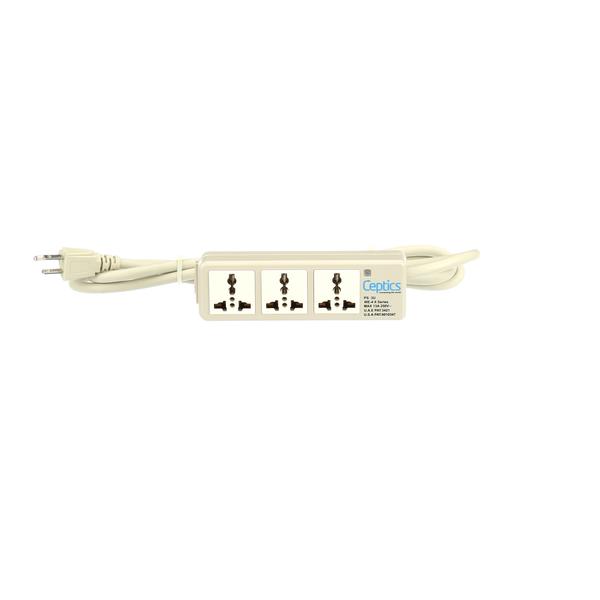 Universal Travel Power Strip - 3x Outlet, Type A - US Cord (PS-3U-US)