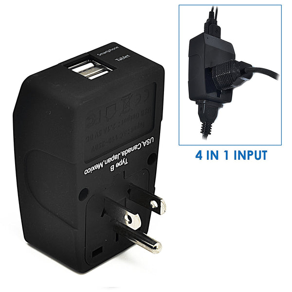 USA Type B Plug Adapter | Travel Adapter with USB Ports – Ceptics