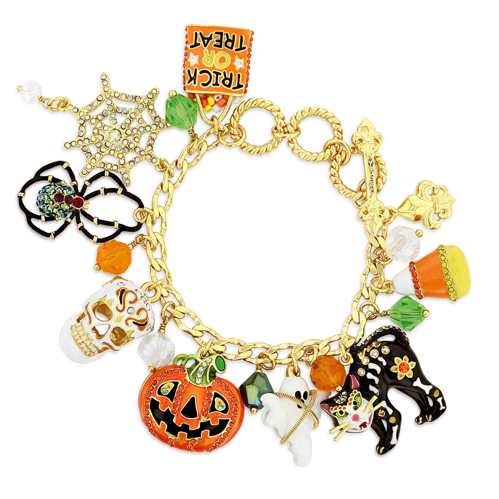 275Pcs Halloween Enamel Gold Charms for Jewelry Making, Novelty Charms