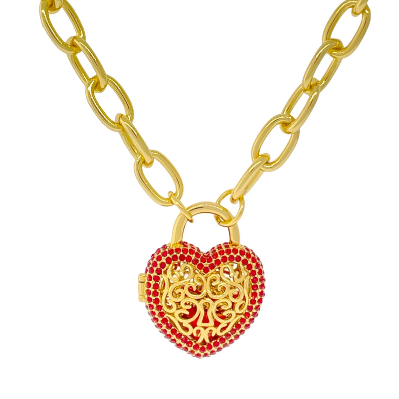 Ritzy Couture DeLuxe Locket Full of Love Necklace