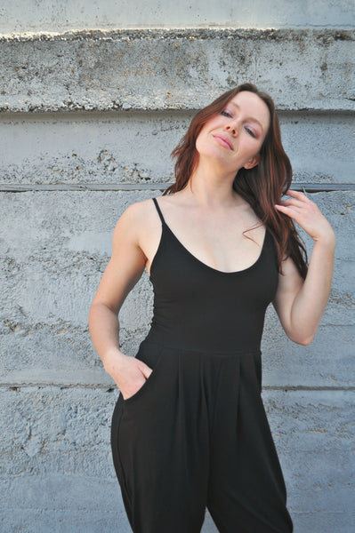 Black Spaghetti Strap Jumpsuit