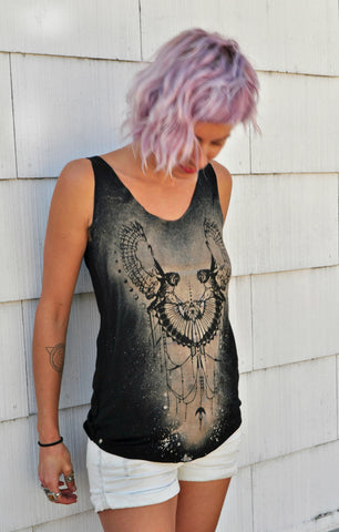 Empress Owl Distressed Tank