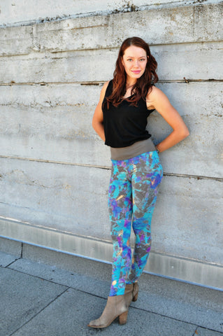 Marble Print Jersey Leggings