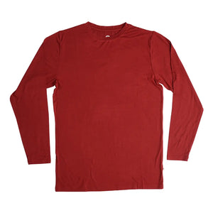 Dark Red Holiday Bamboo Pajamas Unisex Sleep Shirt - Simply Boutique