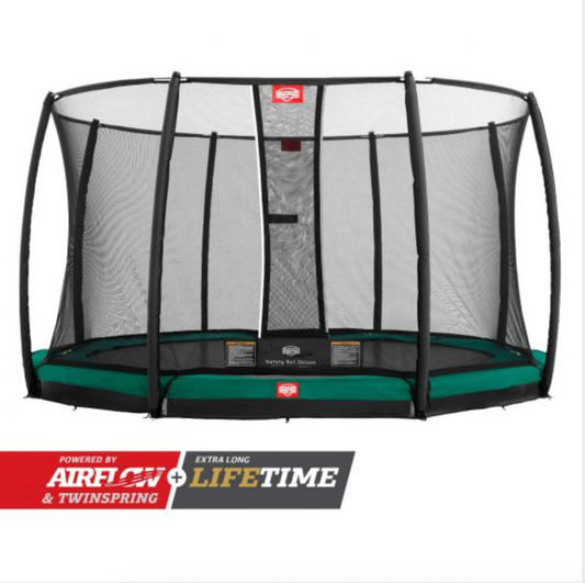 Round Ground Champion 14ft + Safety Net Trampoline – WePlayAlot
