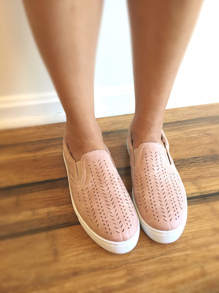 blush slip ons