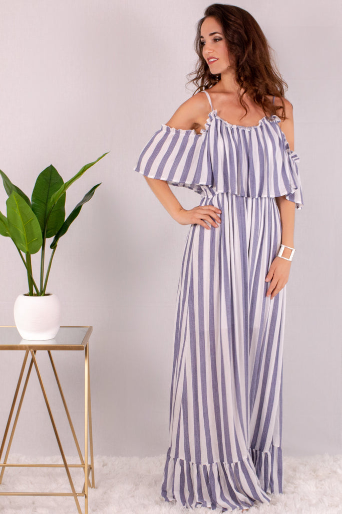 Beyond the Clouds Ruffle Bottom Maxi 