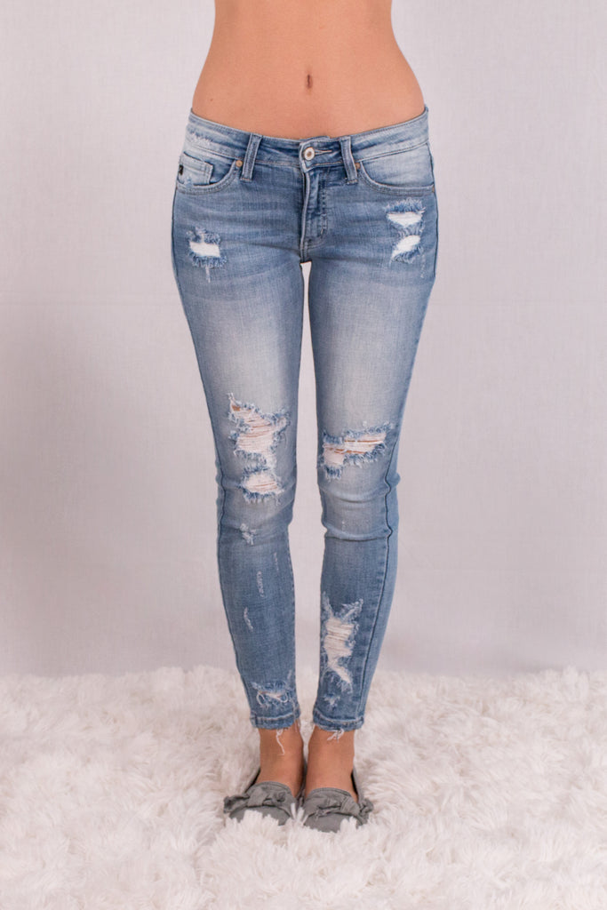 destroyed crop jeans