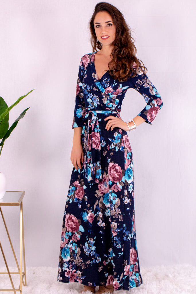 Be Fearless Floral Wrap Dress 