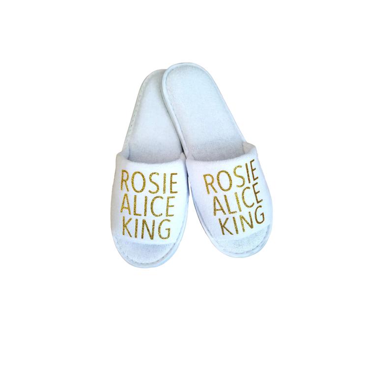 monogrammed slippers