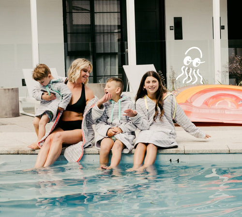 Kids & Adults Swim Robes  Towels & Swimming Robes with Hoods – Swoodi
