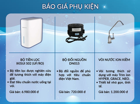 Phụ kiện máy lọc nước ion kiềm Trim Ion