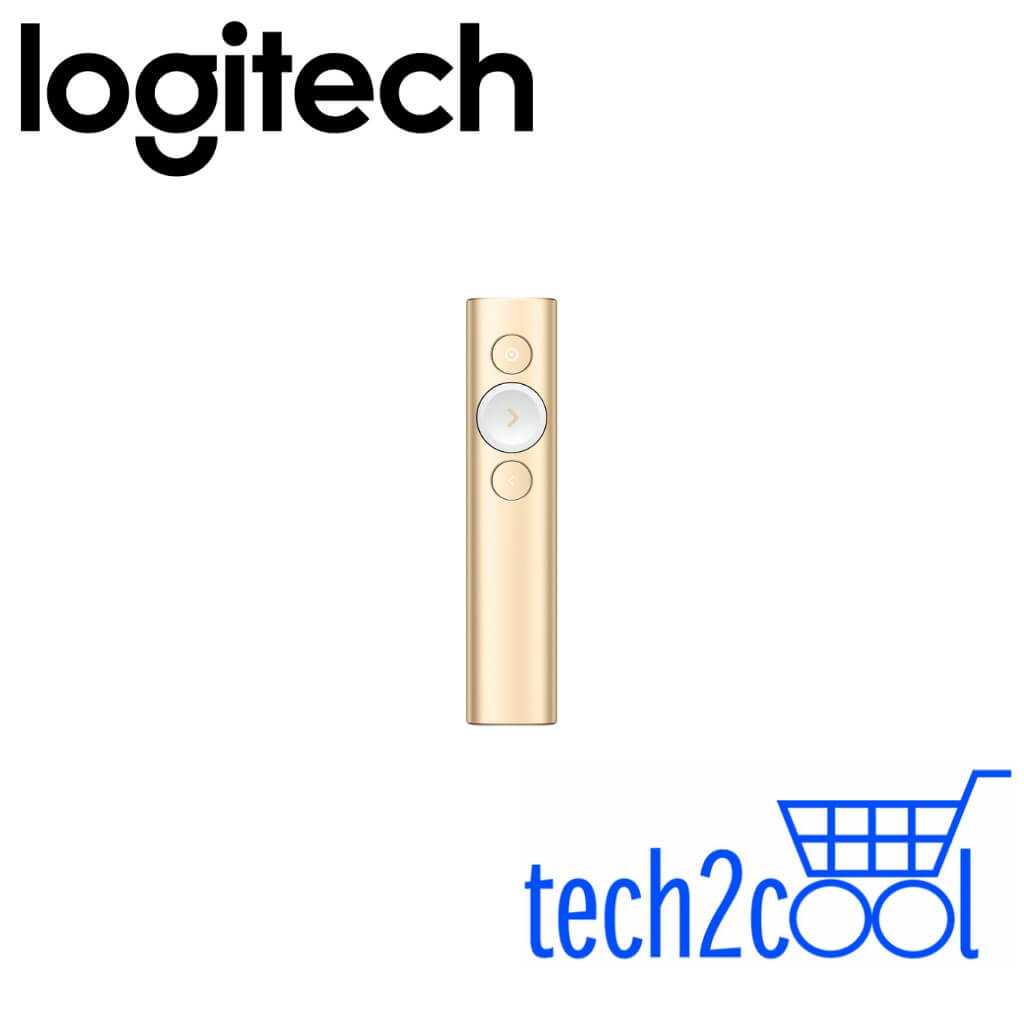 logitech spotlight presentation remote gold
