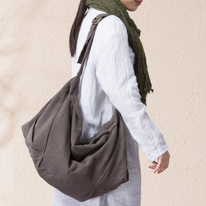 linen shoulder bag