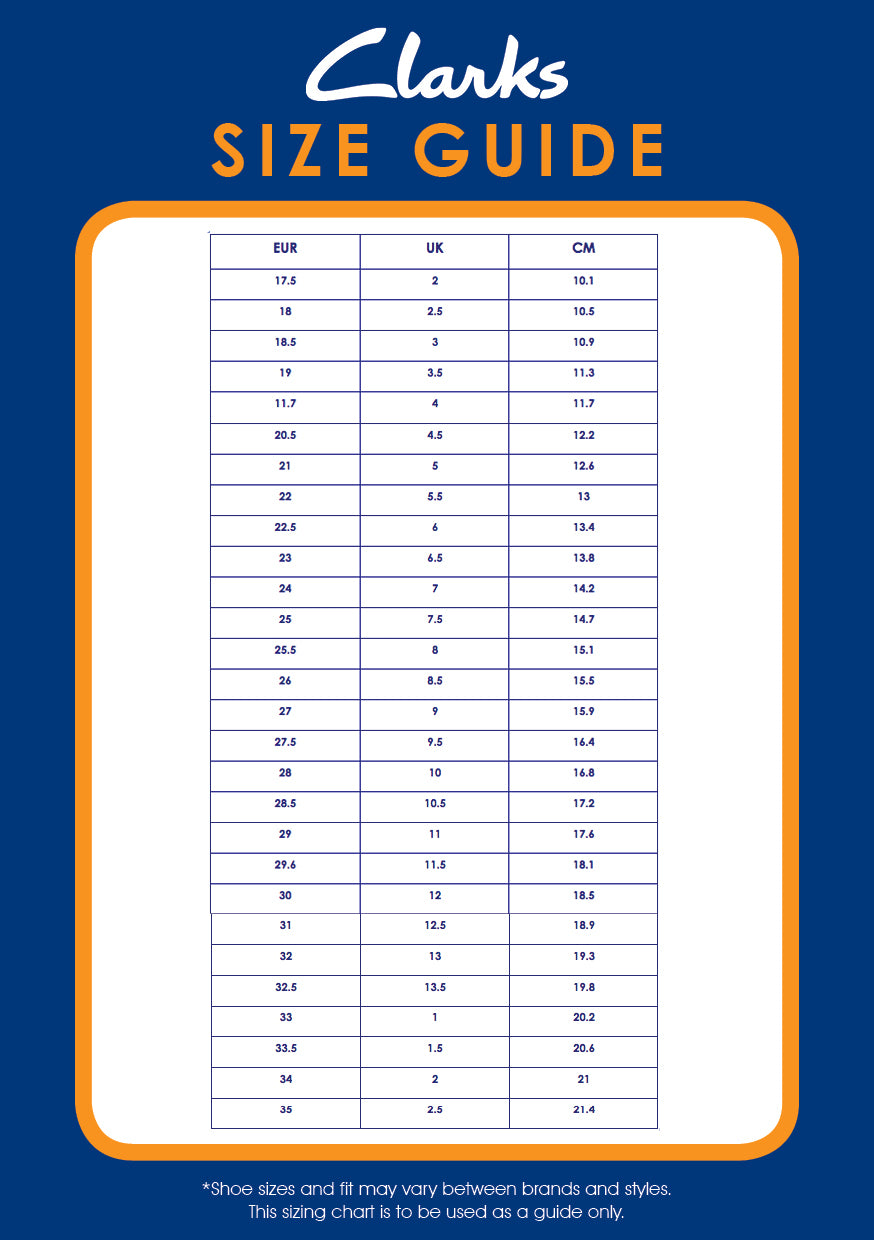 clarks shoe measure