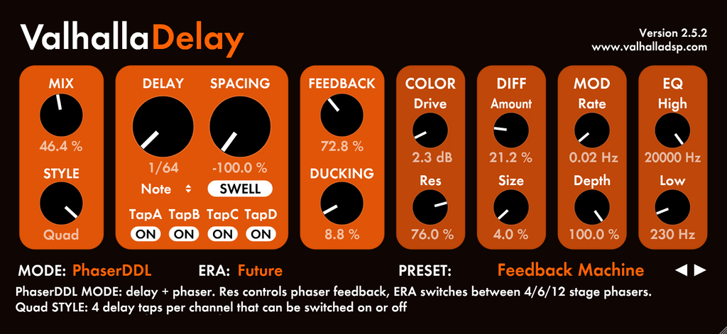 Valhalla Creative Delays - Valhalla Delay Presets