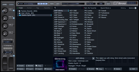 Elektro Synth Spire Presets