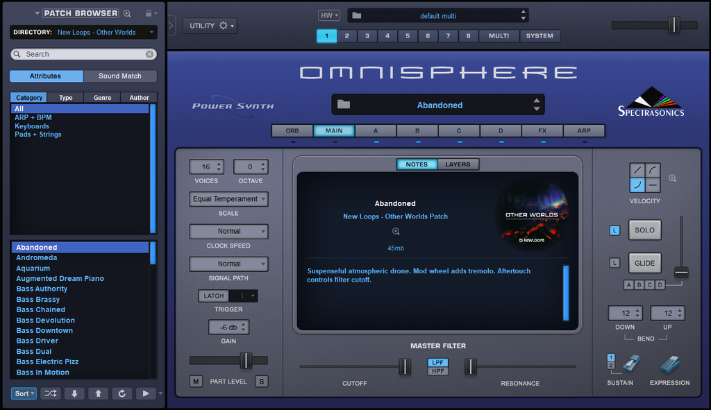 New Loops - Other Worlds Omnisphere Presets