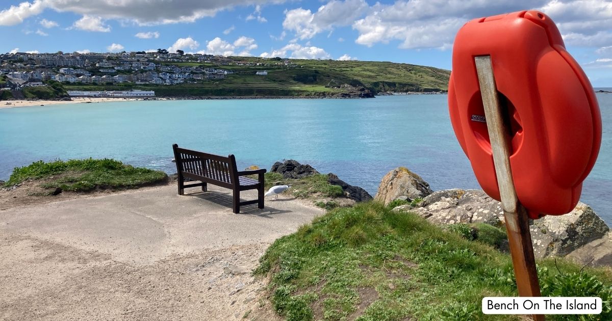 Bench With View St Ives Cornwall The Island