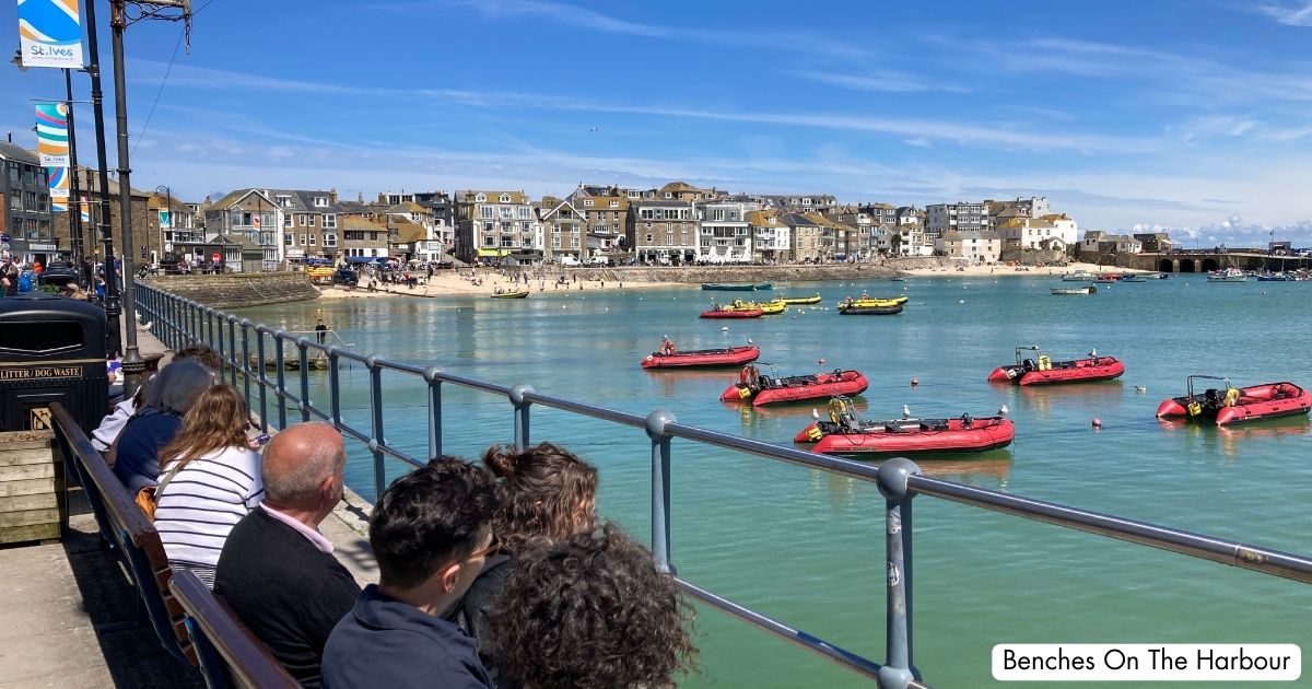 Bench With View St Ives Cornwall Harbour