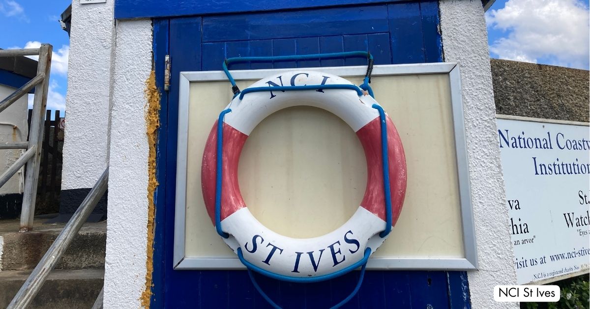 NCI Coastguard Life Ring St Ives Cornwall