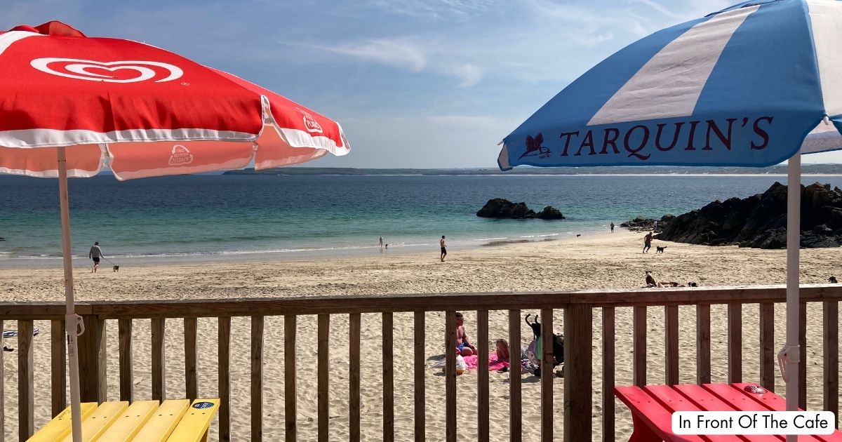 Porthgwidden Beach St Ives Cornwall Parasols