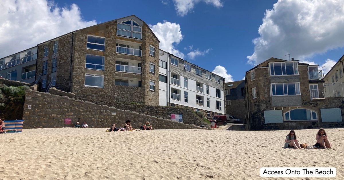 Porthmeor Beach St Ives Cornwall Access