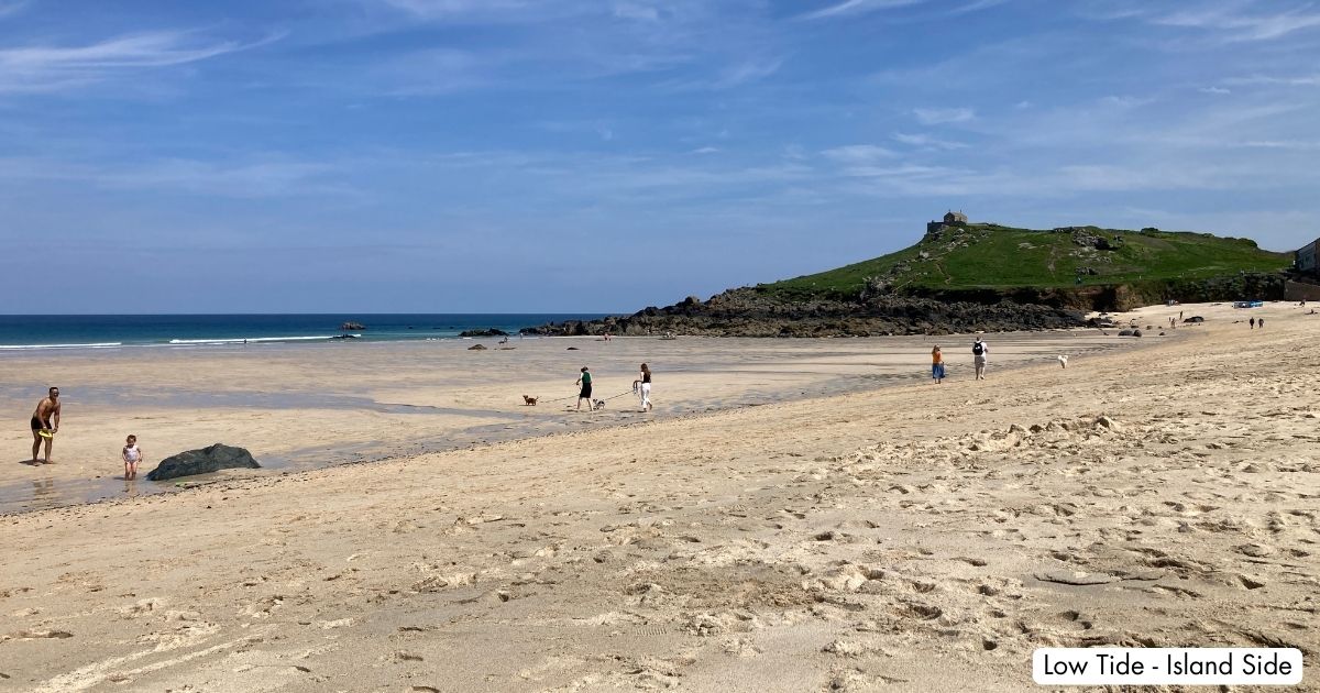 Porthmeor Beach St Ives Cornwall Low Tide