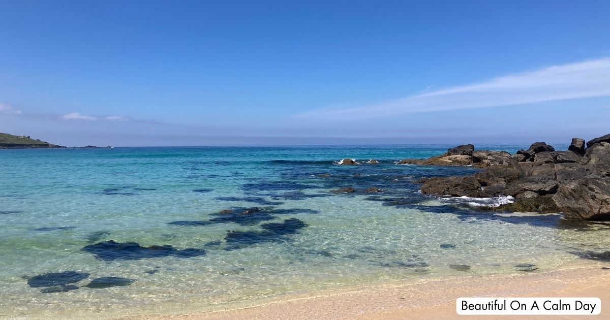 Porthmeor Beach St Ives Cornwall Calm