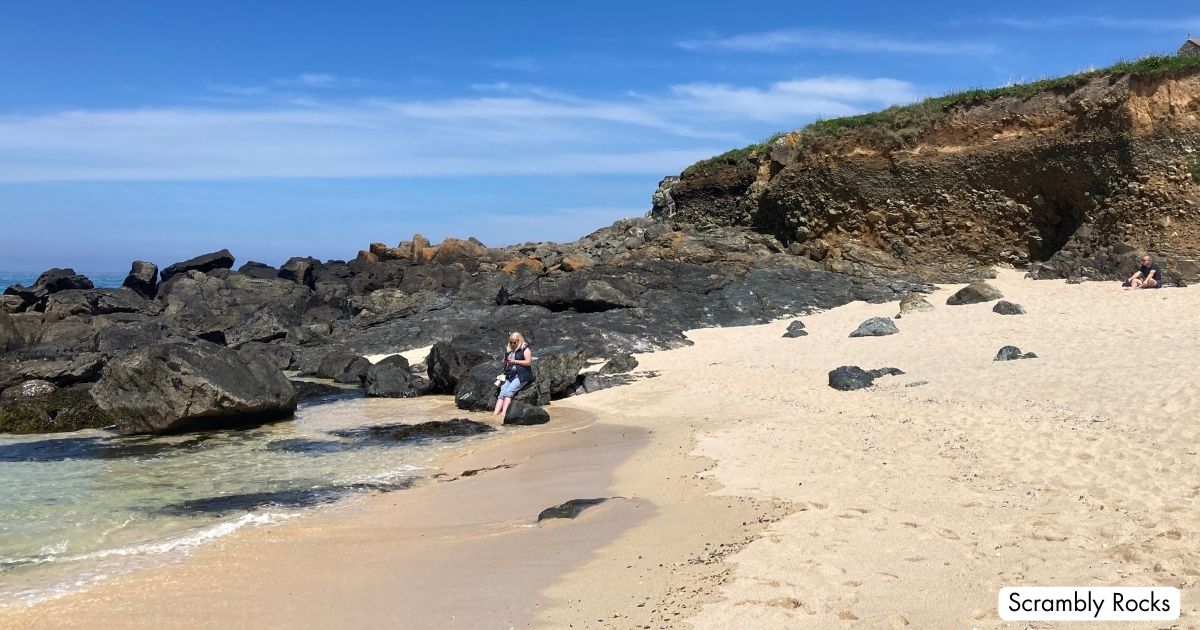 Porthmeor Beach St Ives Cornwall Rocks