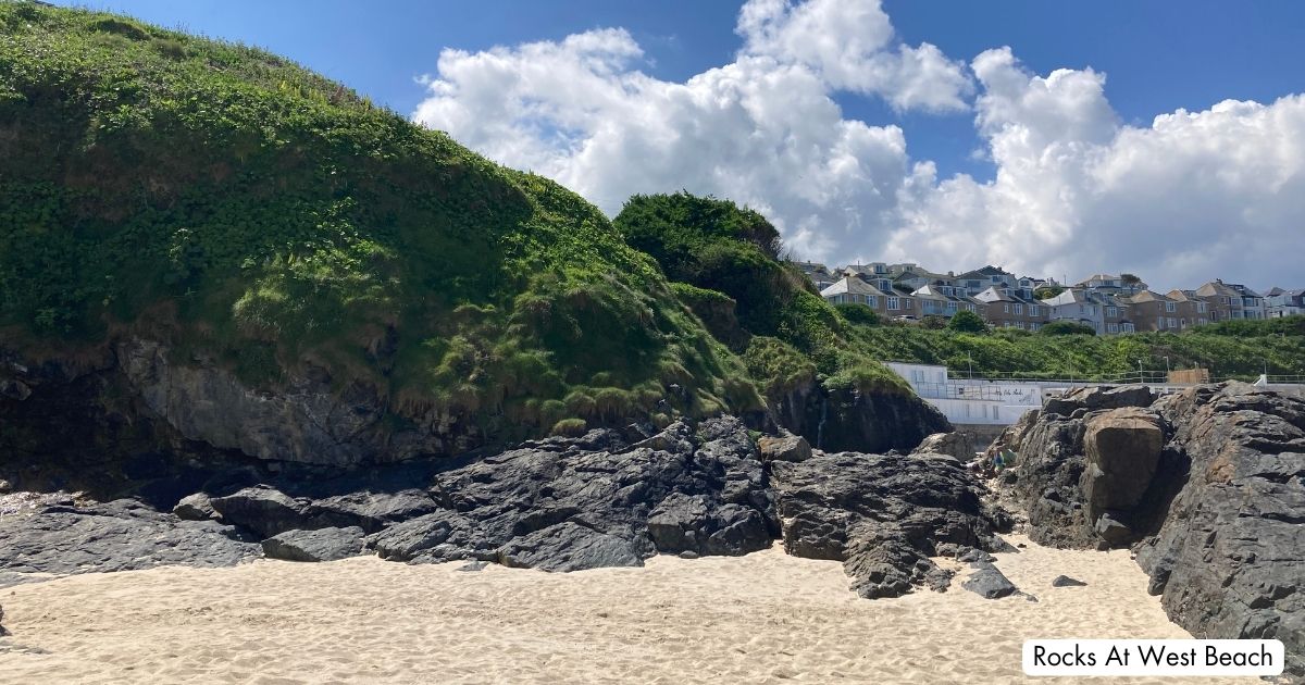 Porthmeor Beach St Ives Cornwall Rocks