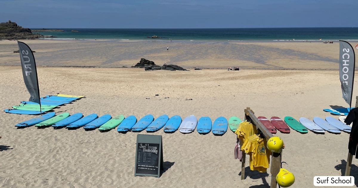 Porthmeor Beach St Ives Cornwall Surfing