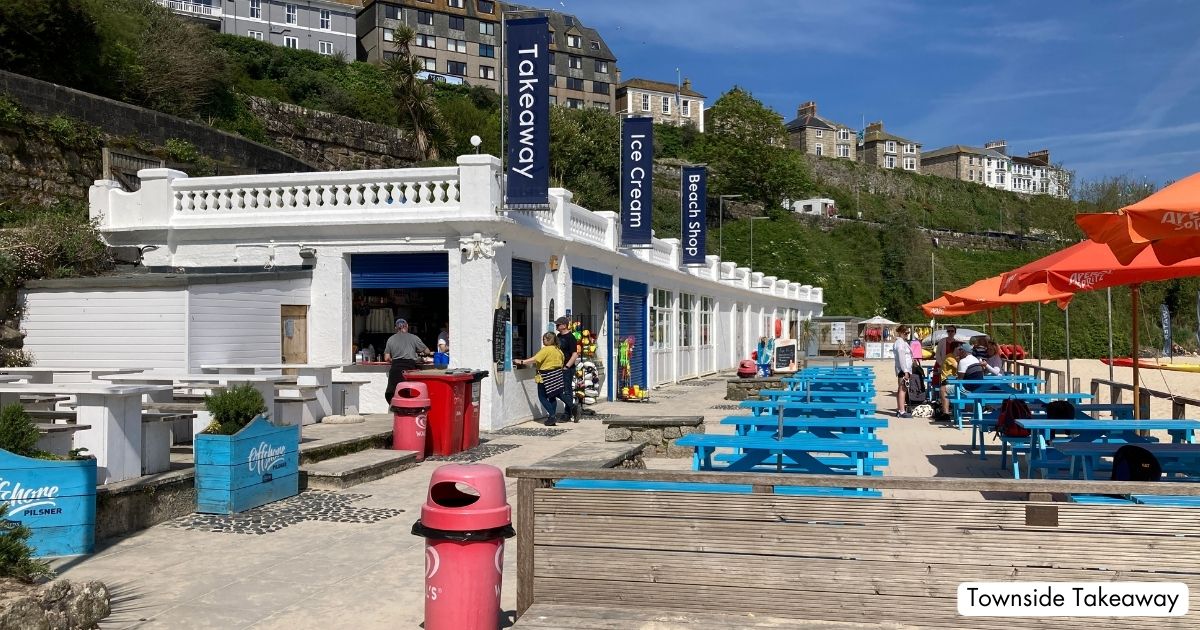 Porthminster Beach St Ives Cornwall Townside Takeaway