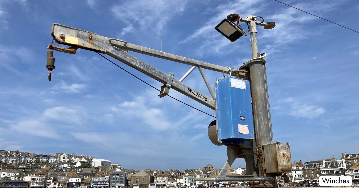 Smeaton's Pier St Ives Cornwall Winches