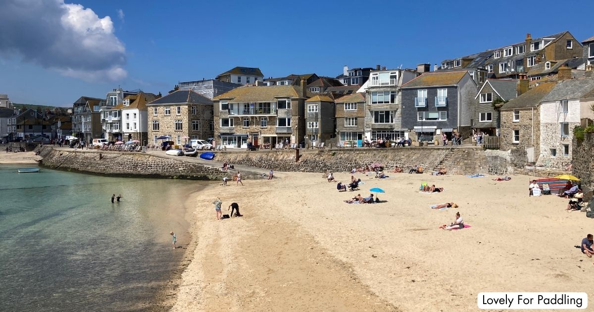 St Ives Harbour Beach Cornwall Paddling
