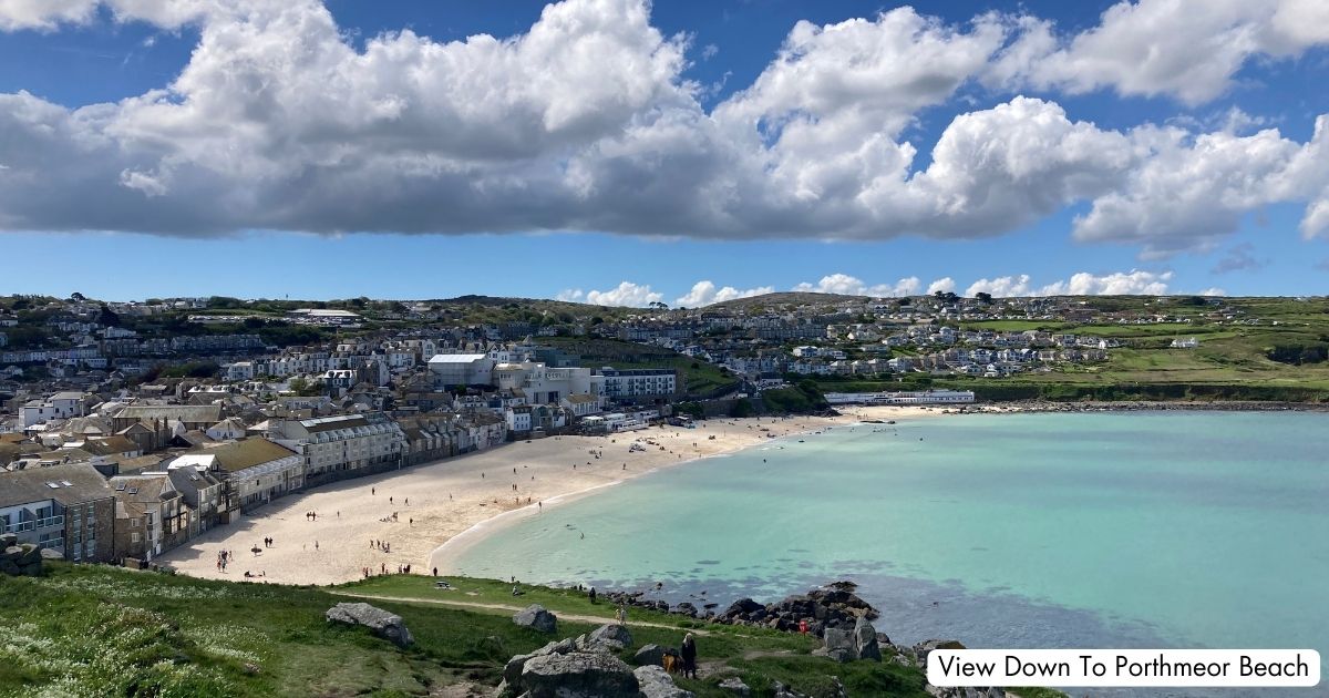 The Island St Ives Cornwall View Of Porthmeor Beach