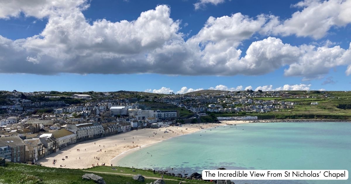 The View From St Nicholas Chapel St Ives Cornwall