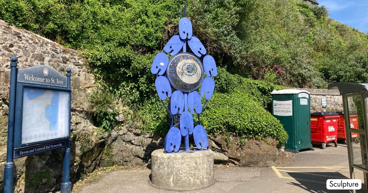 St Ives Train Cornwall Station Sculpture