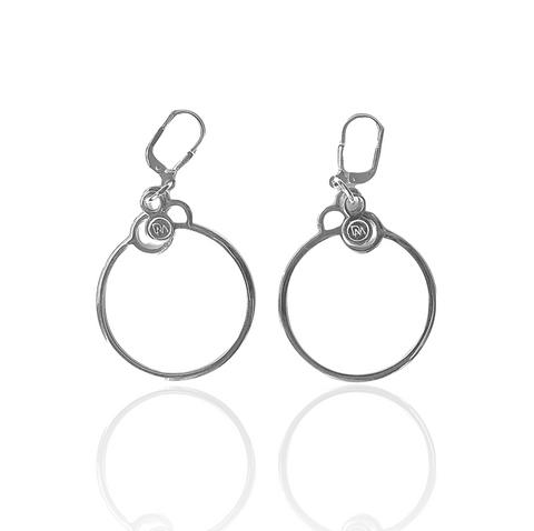 David&Martin Circles Hoop Earrings in 925 silver